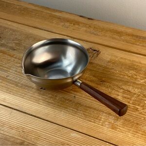 Selandia Denmark Stainless Steel Sauce Pourer Butter Warmer w/ Teak Wood Handle